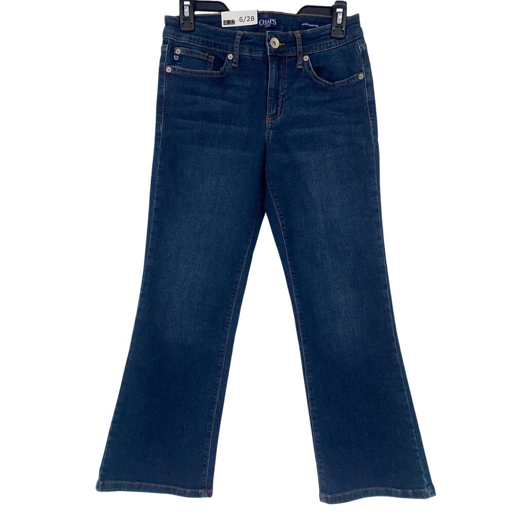 CHAPS Womens NWT midrise crop kick jeans 6/28.
